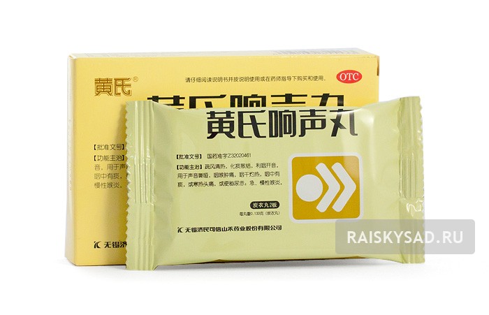 картинка Пилюли от ангины и ларингита "Хуанши Сяншэн Ван" (Huangshi Xiangsheng Wan) от магазина Райский Сад