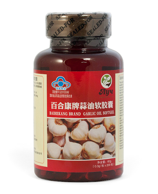 Капсулы "Чесночное масло" (Garlic oil) Baihekang brand