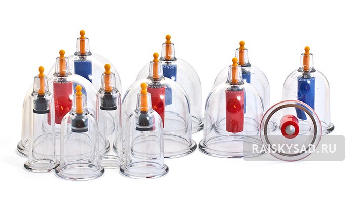 картинка Медицинские вакуумные банки "Kangzhu Cupping Kit" - 12 шт. от магазина Райский Сад