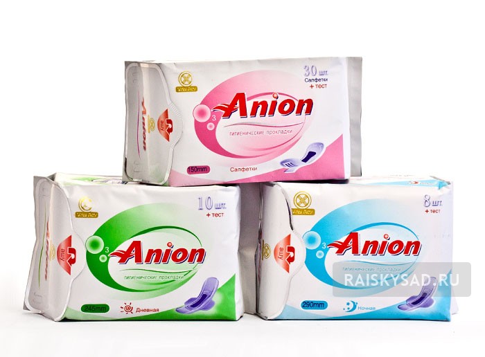 Анионовые прокладки "Anion" 3 вида