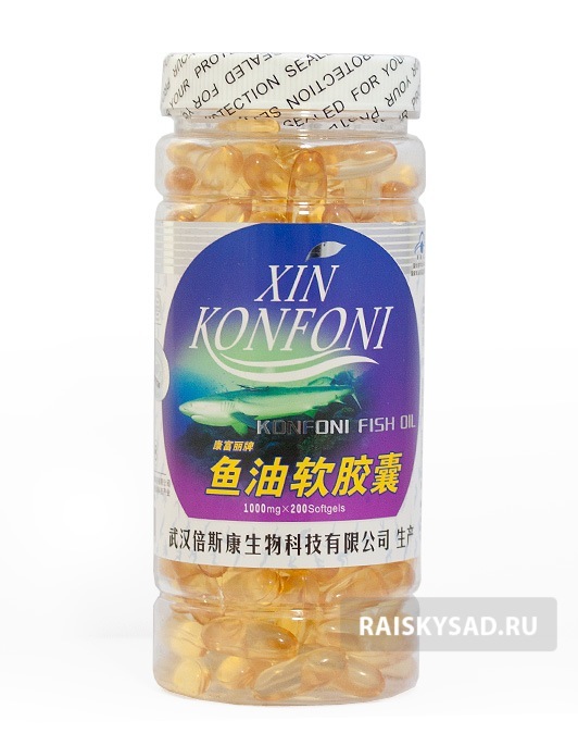 Капсулы с Омега-3 "Жир глубоководных рыб" (Konfoni fish oil)