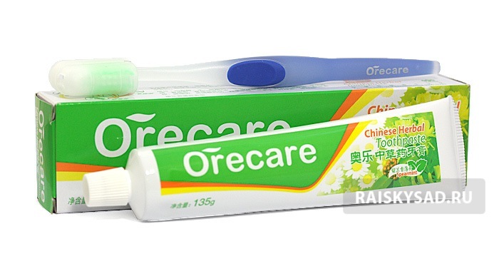 картинка Зубная паста + зубная щетка "Orecare" фирмы Тяньши от магазина Райский Сад